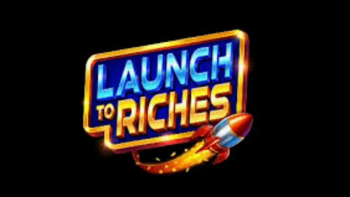 Interface futurista do slot Launch to Riches com tema espacial e nebulosas vibrantes