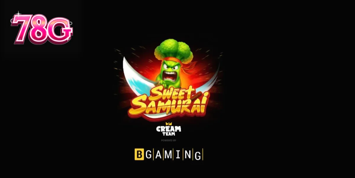 O Broccoli Samurai em seu dojo colorido aguardando o próximo giro no slot Sweet Samurai.